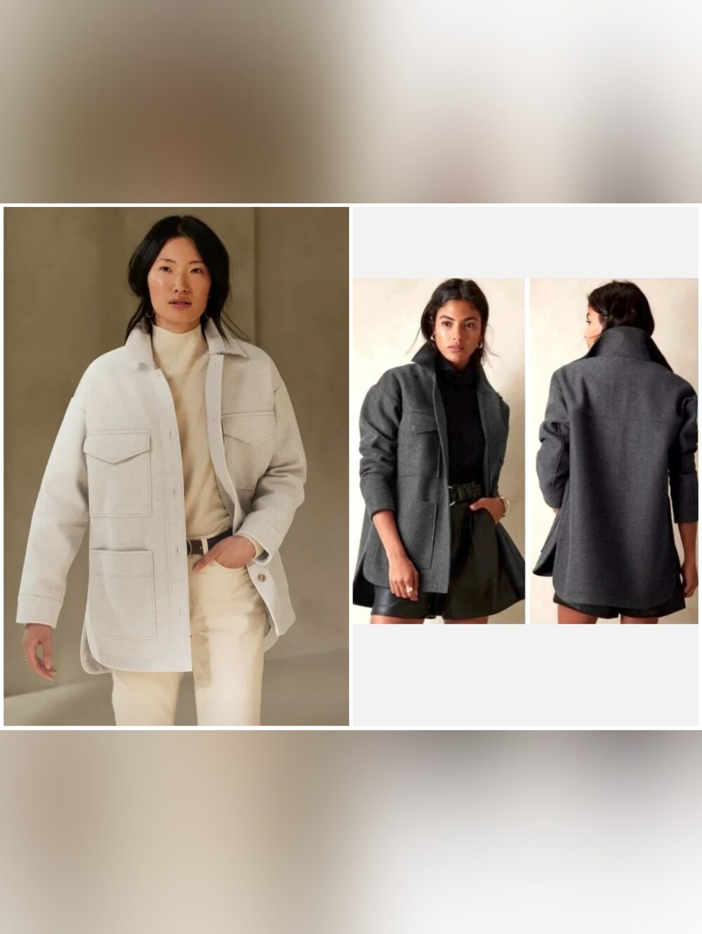 Banana Republic Cream Shacket